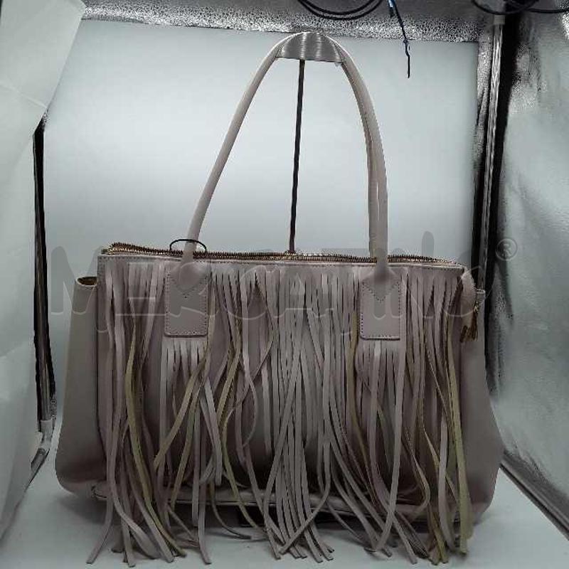 BORSA DONNA PELLE ROSA PALLIDO FRANGE | Mercatino dell'Usato Montesilvano 2