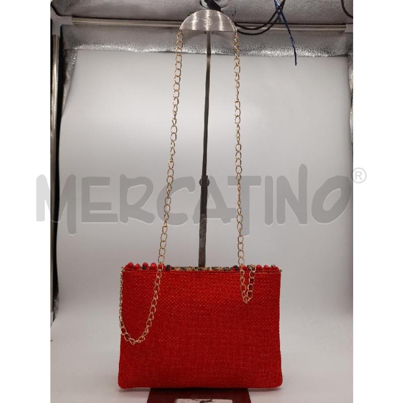 BORSA DONNA RAFIA PERLINE SITARA | Mercatino dell'Usato Montesilvano 2