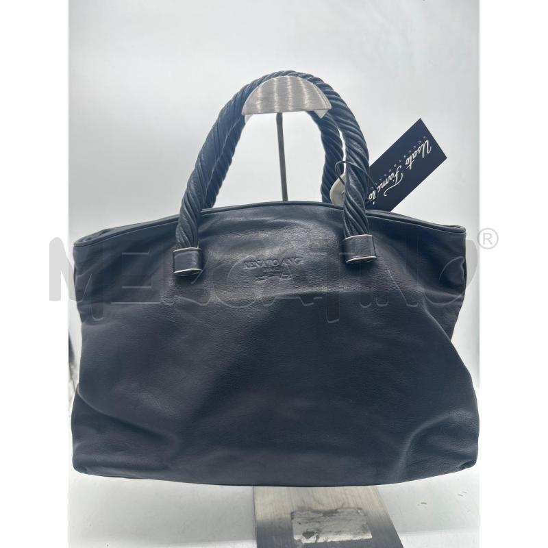 BORSA DONNA RENATO ANGI PELLE NERA MANICO TWIST  | Mercatino dell'Usato Montesilvano 1