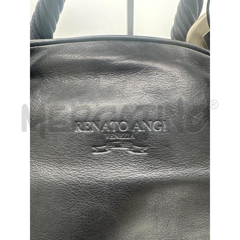 BORSA DONNA RENATO ANGI PELLE NERA MANICO TWIST  | Mercatino dell'Usato Montesilvano 2