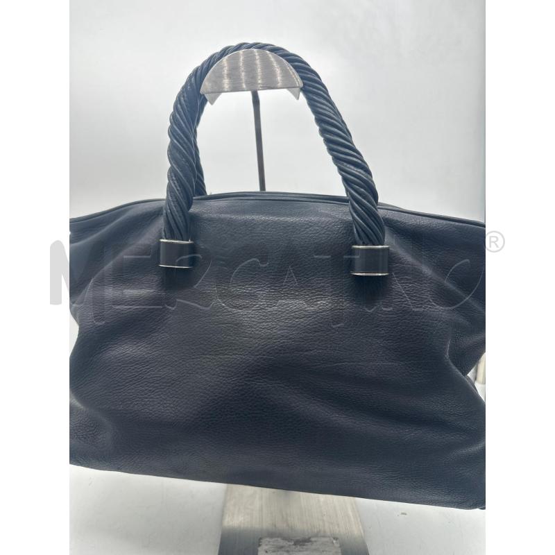 BORSA DONNA RENATO ANGI PELLE NERA MANICO TWIST  | Mercatino dell'Usato Montesilvano 3