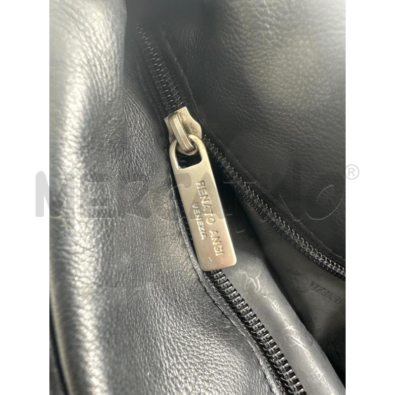 BORSA DONNA RENATO ANGI PELLE NERA MANICO TWIST  | Mercatino dell'Usato Montesilvano 5