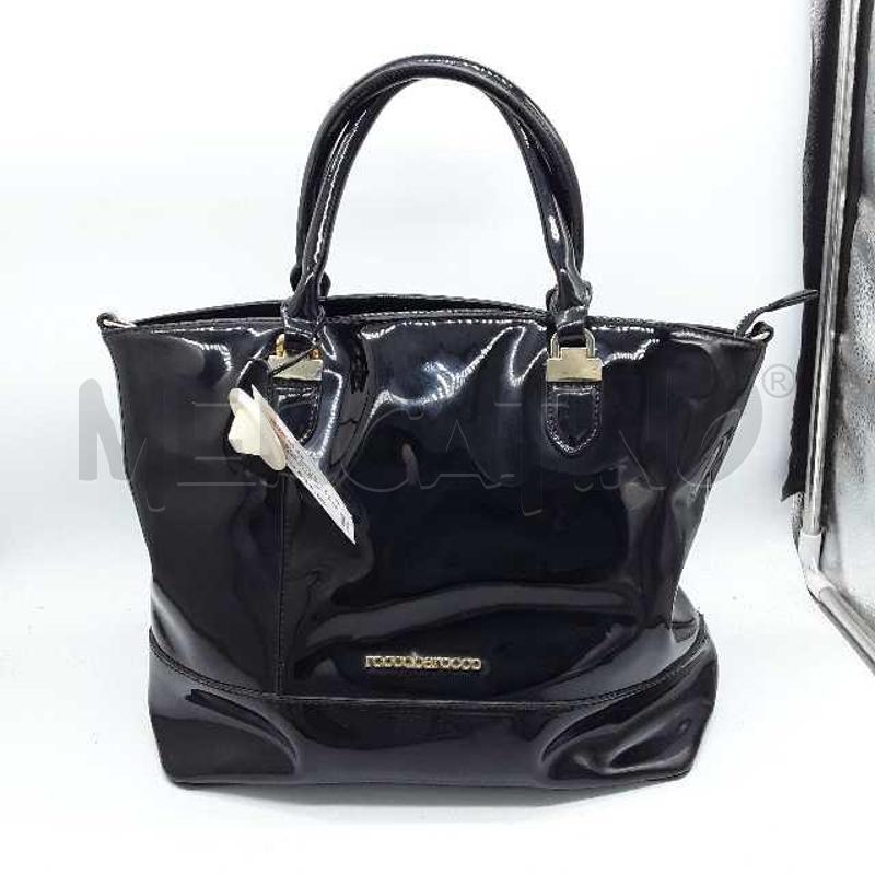 BORSA DONNA ROCCO BAROCCO NERA LUCIDA | Mercatino dell'Usato Montesilvano 1