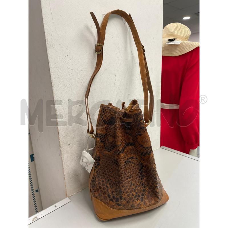 BORSA DONNA SECCHIELLO PELLE RETTILE MARRO ARANCIATO | Mercatino dell'Usato Montesilvano 2