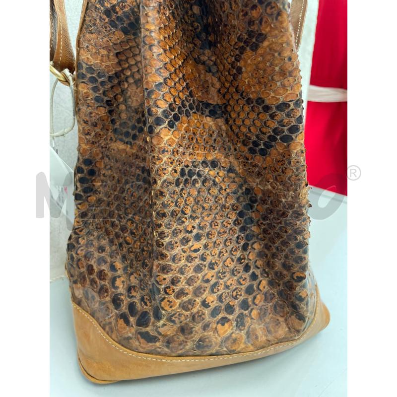 BORSA DONNA SECCHIELLO PELLE RETTILE MARRO ARANCIATO | Mercatino dell'Usato Montesilvano 3