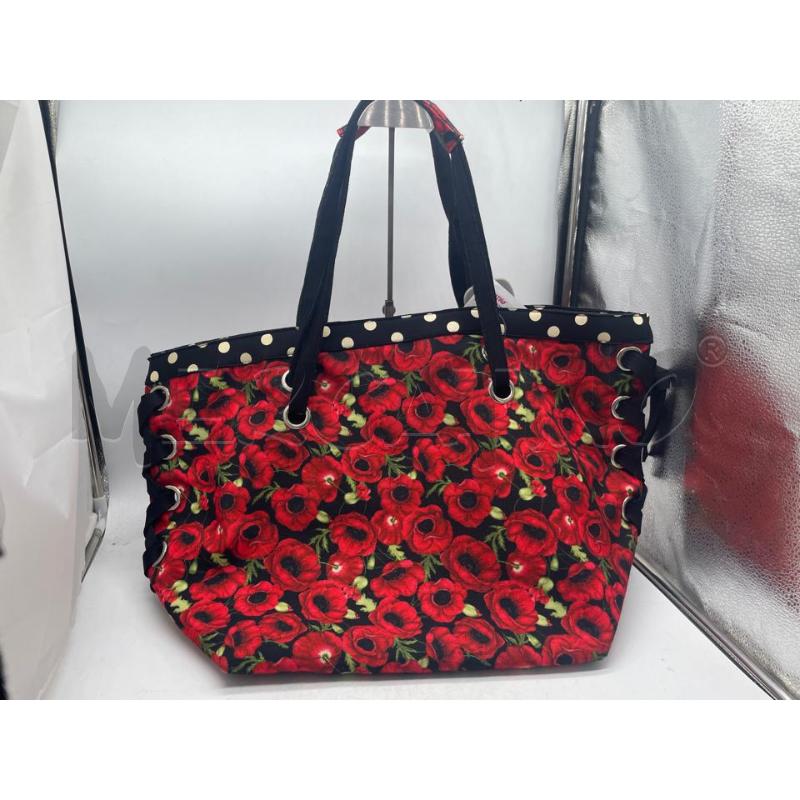 BORSA DONNA TESSUTO ROSE ROSSE 4GIVENESS | Mercatino dell'Usato Montesilvano 3