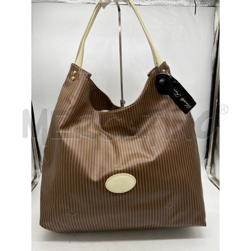 BORSA DONNA THE BRIDGE MARRO RIGHINE BEIGE | Mercatino dell'Usato Montesilvano 1