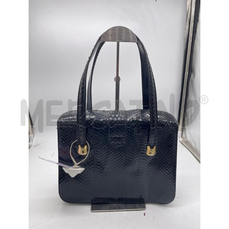 BORSA DONNA TIPO PITONATA NERA | Mercatino dell'Usato Montesilvano 1