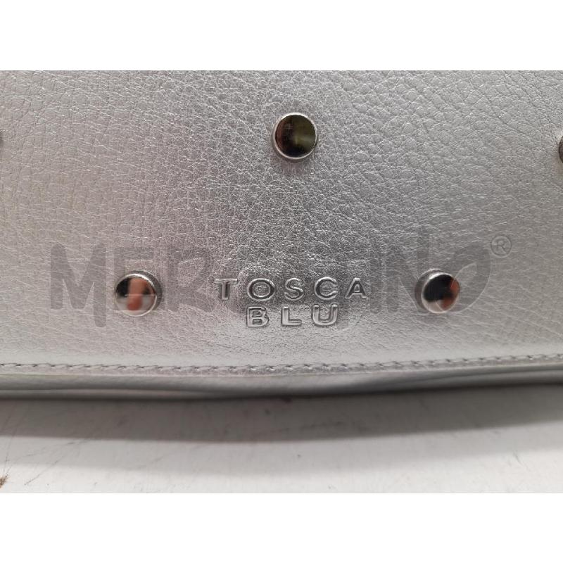 BORSA DONNA TOSCA BLU ARGENTATA BORCHIE TONDE | Mercatino dell'Usato Montesilvano 2