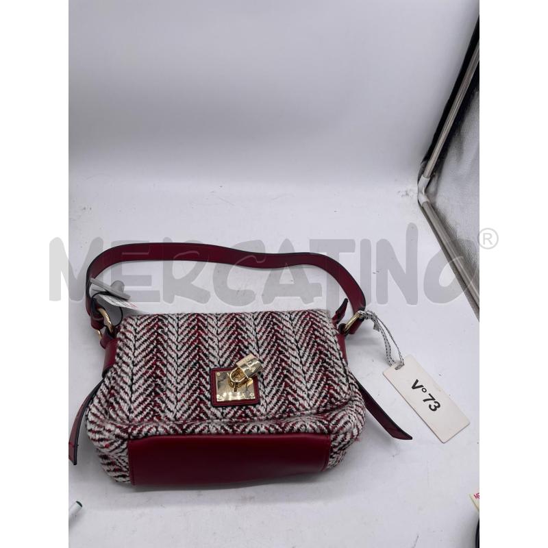 BORSA DONNA TWEED V 73 ROSSA BIANCA | Mercatino dell'Usato Montesilvano 1