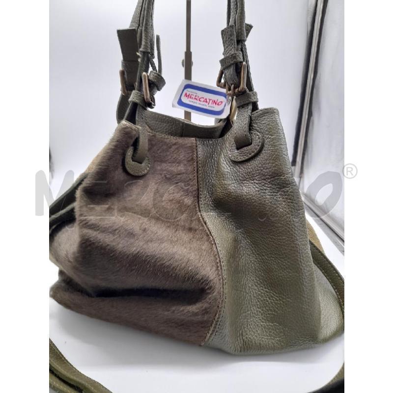 BORSA DONNA VERDE PITONATA  | Mercatino dell'Usato Montesilvano 1