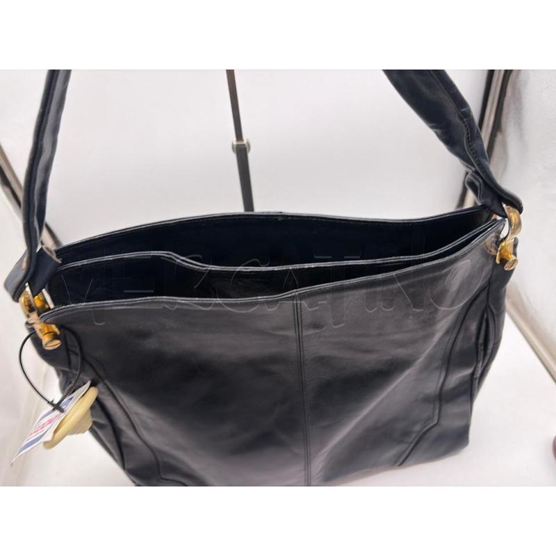 BORSA DONNA VINTAGE BLU NOTTE DETT DORATI | Mercatino dell'Usato Montesilvano 2