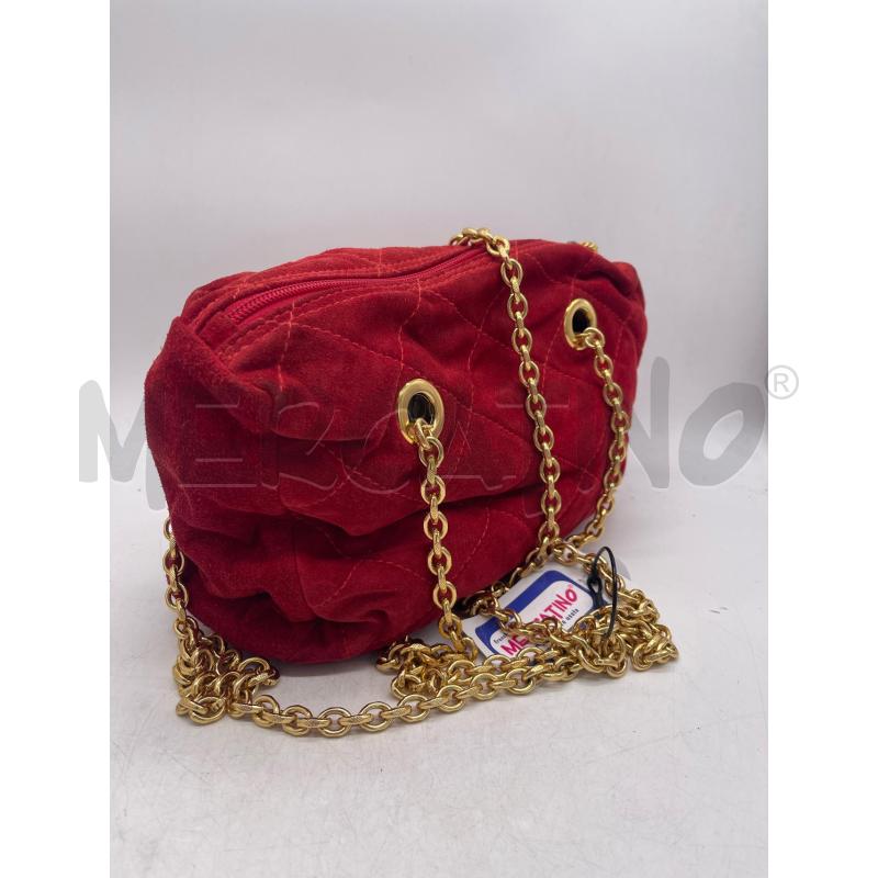 BORSA DONNA VINTAGE SCAMOSCIATA MATTONE CATENA DORATA | Mercatino dell'Usato Montesilvano 1