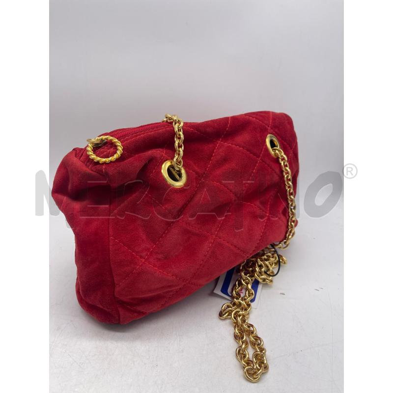 BORSA DONNA VINTAGE SCAMOSCIATA MATTONE CATENA DORATA | Mercatino dell'Usato Montesilvano 2