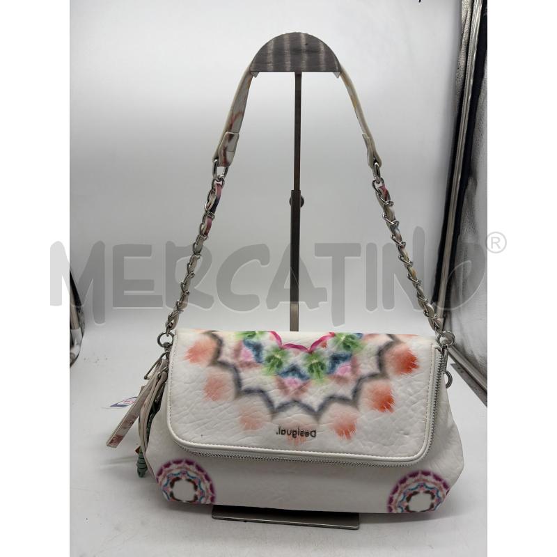 BORSETTA DONNA DESIGUAL BIANCA FIORI COLORATI | Mercatino dell'Usato Montesilvano 1