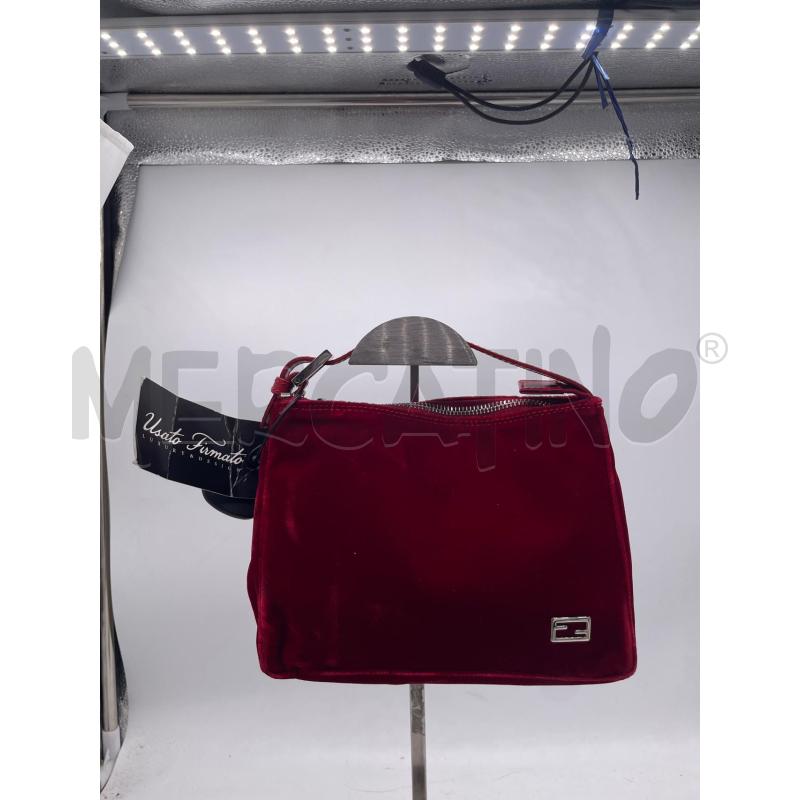BORSETTA DONNA FENDI VELLUTO ROSSA PICCOLA | Mercatino dell'Usato Montesilvano 1