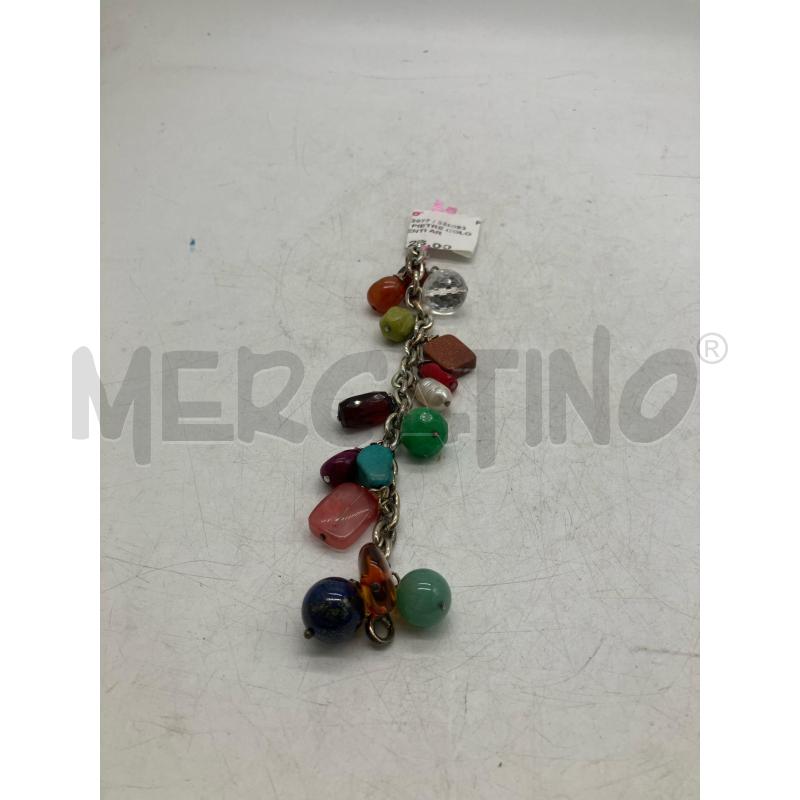 BRACCIALE PIETRE COLORATE PENDENTI ARG | Mercatino dell'Usato Montesilvano 1