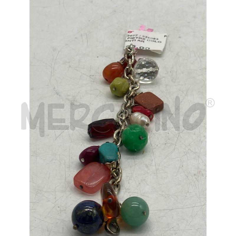 BRACCIALE PIETRE COLORATE PENDENTI ARG | Mercatino dell'Usato Montesilvano 2