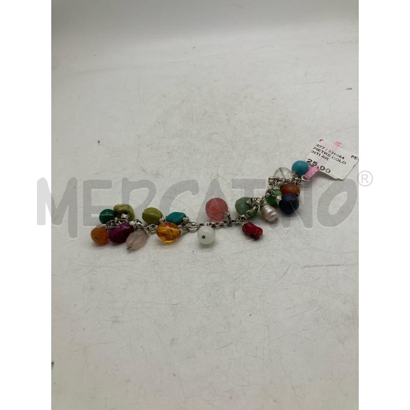 BRACCIALE PIETRE COLORATE PENDENTI ARG | Mercatino dell'Usato Montesilvano 1