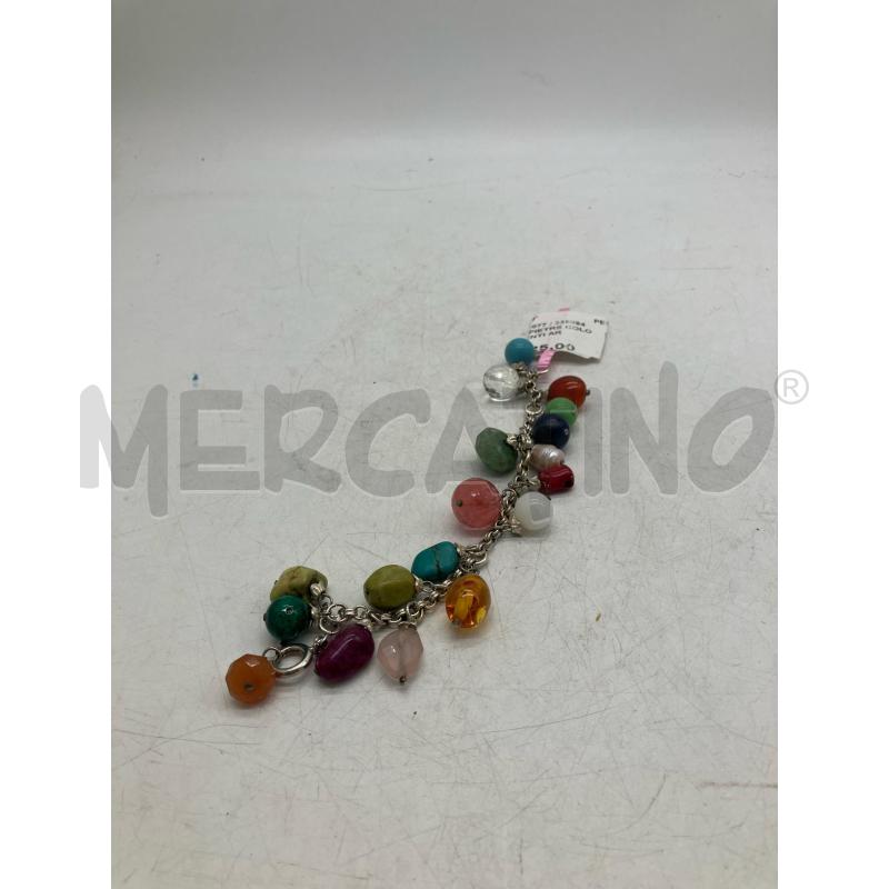 BRACCIALE PIETRE COLORATE PENDENTI ARG | Mercatino dell'Usato Montesilvano 3