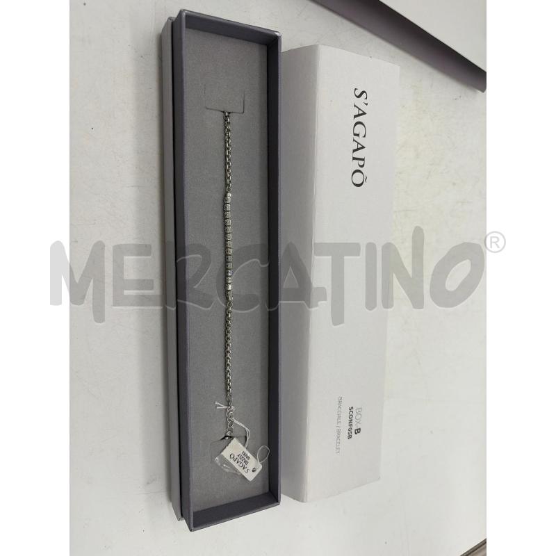 BRACCIALE S'AGAPO TENNIS ARGENTATO | Mercatino dell'Usato Montesilvano 1