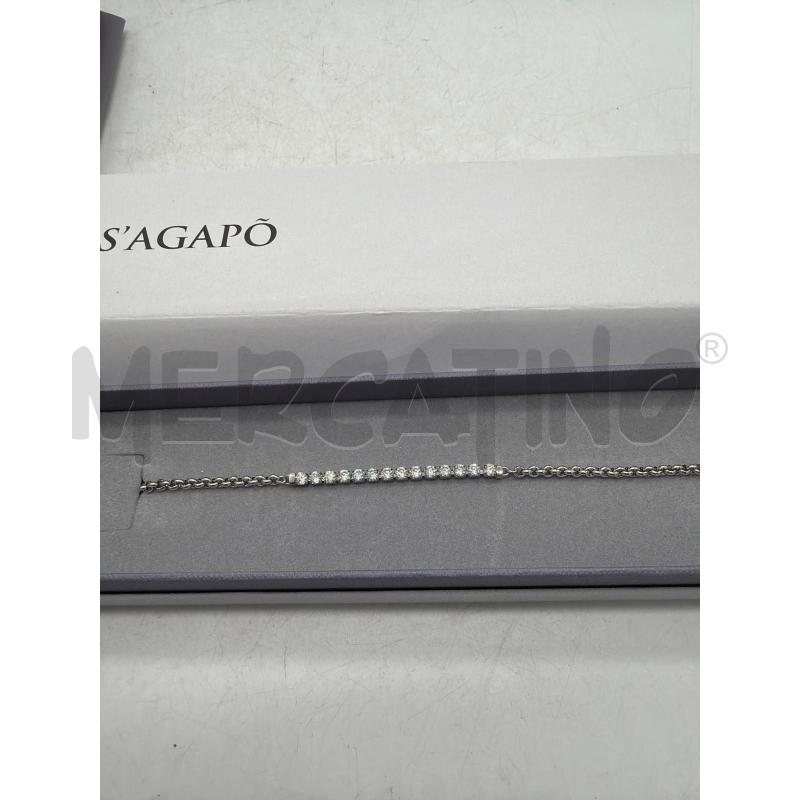 BRACCIALE S'AGAPO TENNIS ARGENTATO | Mercatino dell'Usato Montesilvano 3