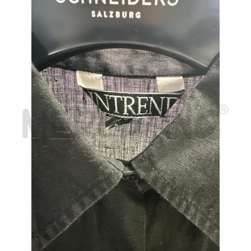 CAMICIA CASACCA DONNA INTREND NERA LINO MANICA 3/4 | Mercatino dell'Usato Montesilvano 2