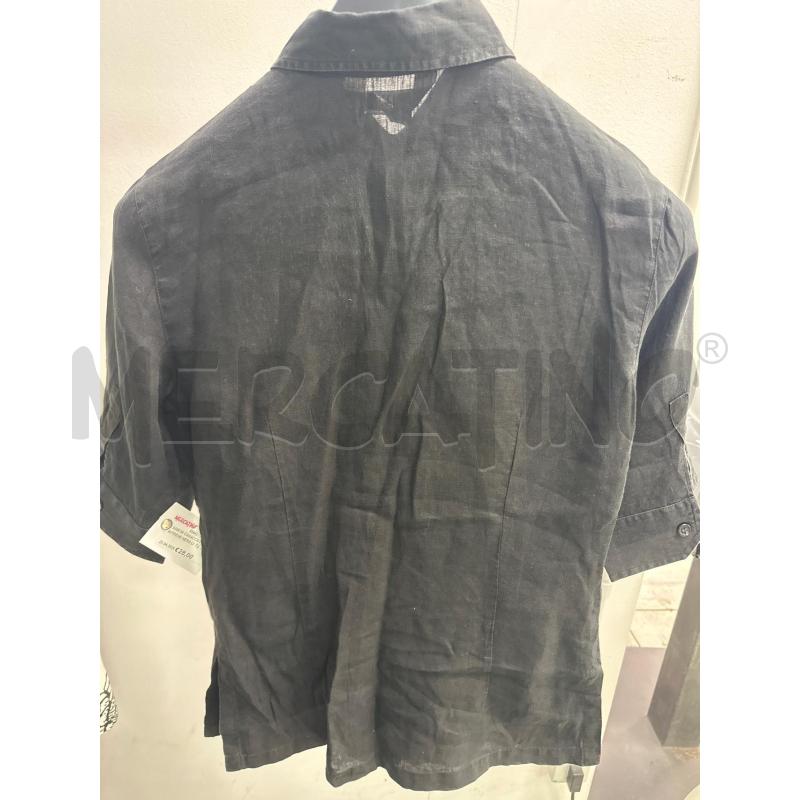 CAMICIA CASACCA DONNA INTREND NERA LINO MANICA 3/4 | Mercatino dell'Usato Montesilvano 3
