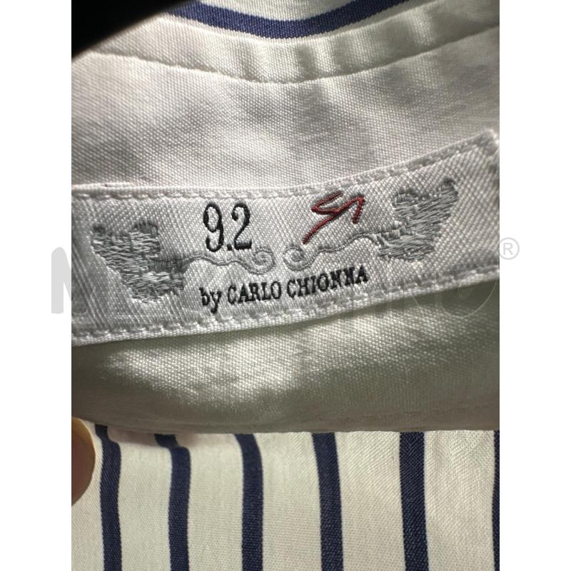CAMICIA DONNA 9.2 CARLO CHIONNA BIANCA RIGHINE BLU | Mercatino dell'Usato Montesilvano 2