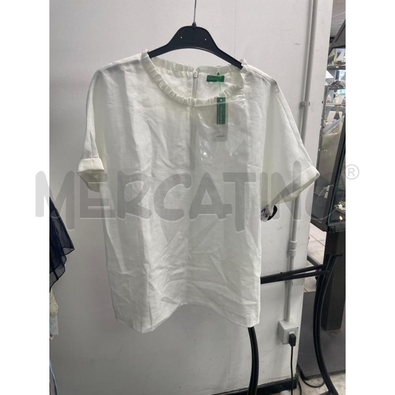 CAMICIA DONNA BENETTHON BIANCA TG M | Mercatino dell'Usato Montesilvano 1