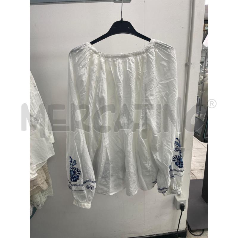 CAMICIA DONNA BIANCA DISEGNI BLU  | Mercatino dell'Usato Montesilvano 2