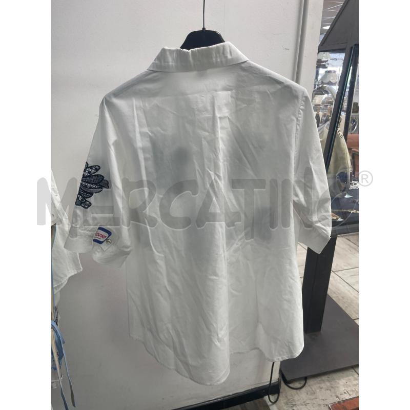 CAMICIA DONNA BIANCA FIORI BLU M | Mercatino dell'Usato Montesilvano 3