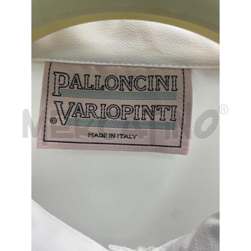 CAMICIA DONNA BIANCA PALLONCINI VARIOPINTI FRANGE TG GRANDE | Mercatino dell'Usato Montesilvano 2