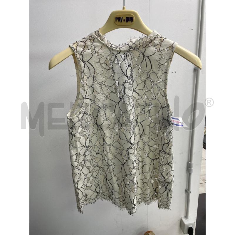CAMICIA DONNA CANOTTA PIZZOM BIANCO NERO H&M | Mercatino dell'Usato Montesilvano 1