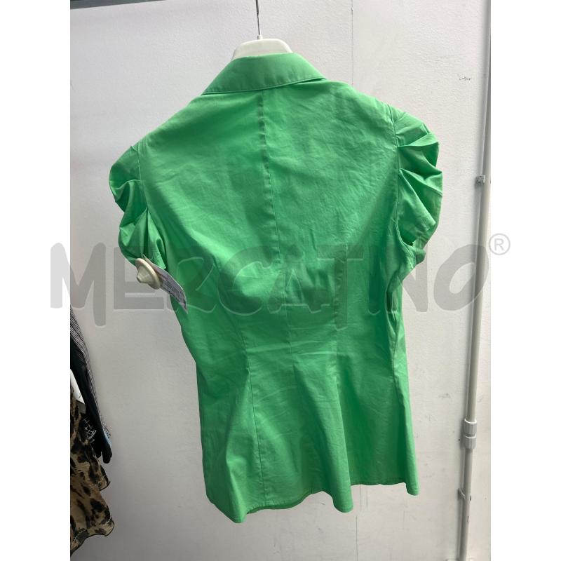 CAMICIA DONNA CRISTINA EFFE VERDE BOTTONCINI QUADRATI DORATI | Mercatino dell'Usato Montesilvano 3