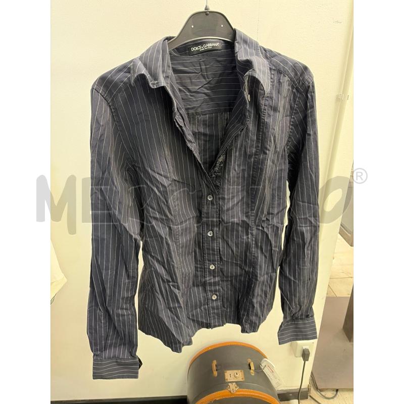 CAMICIA DONNA DOLCE & GABBANA BLU RIGHINE BIANCHE | Mercatino dell'Usato Montesilvano 1