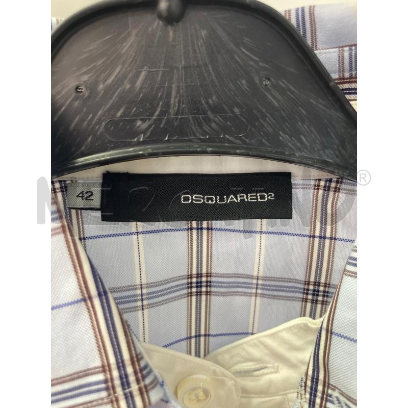 CAMICIA DONNA DSQUARED2 CAMICIA MEZZA MANICA AZZURRA QUADRETTATA | Mercatino dell'Usato Montesilvano 2