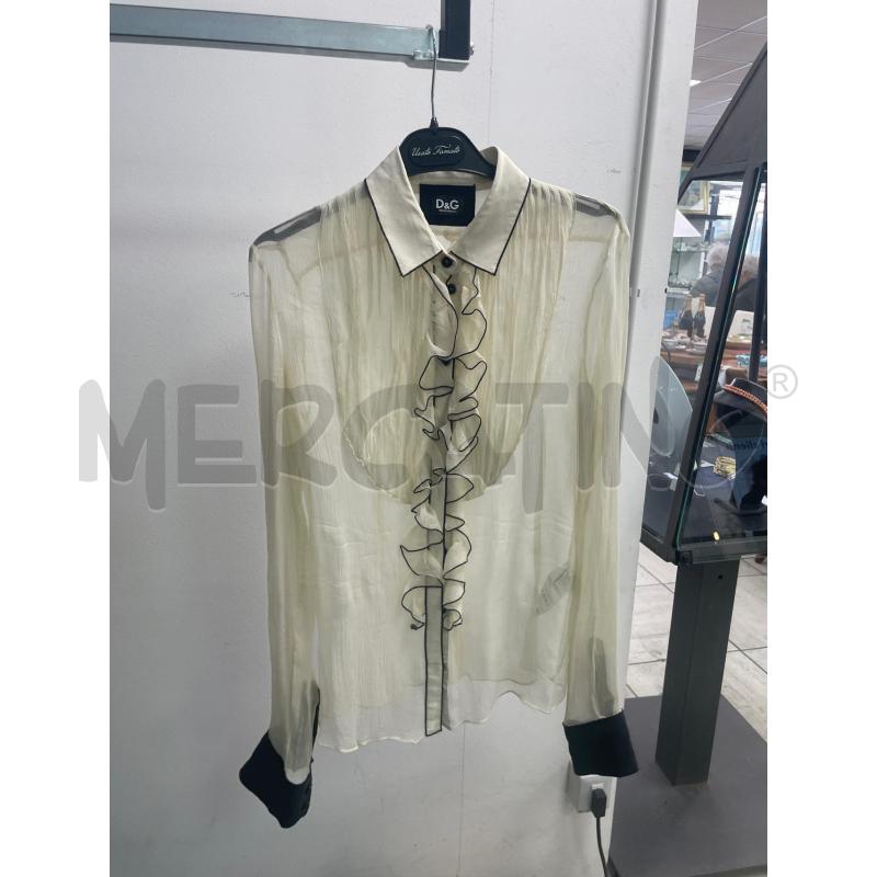 CAMICIA DONNA D& G BEIGE NERO TG 42 | Mercatino dell'Usato Montesilvano 1