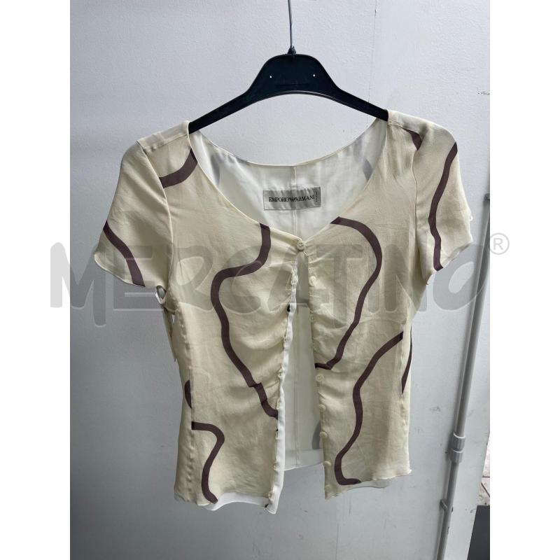 CAMICIA DONNA EMPRORIO ARMANI BEIGE MELANZANA  | Mercatino dell'Usato Montesilvano 1