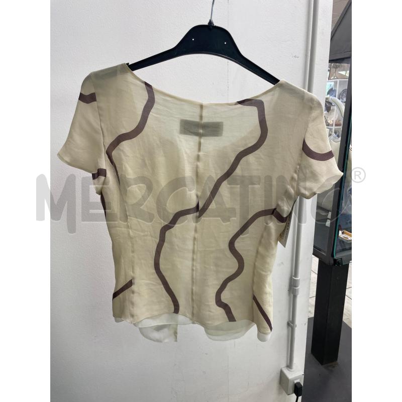 CAMICIA DONNA EMPRORIO ARMANI BEIGE MELANZANA  | Mercatino dell'Usato Montesilvano 3