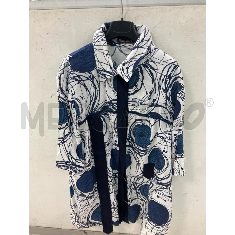 CAMICIA DONNA FIORATA BIANC ABLU MARA | Mercatino dell'Usato Montesilvano 1