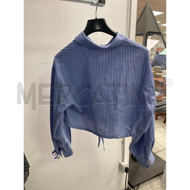 CAMICIA DONNA JDY AZZURRA RIGHINE BIANCHE  | Mercatino dell'Usato Montesilvano 2