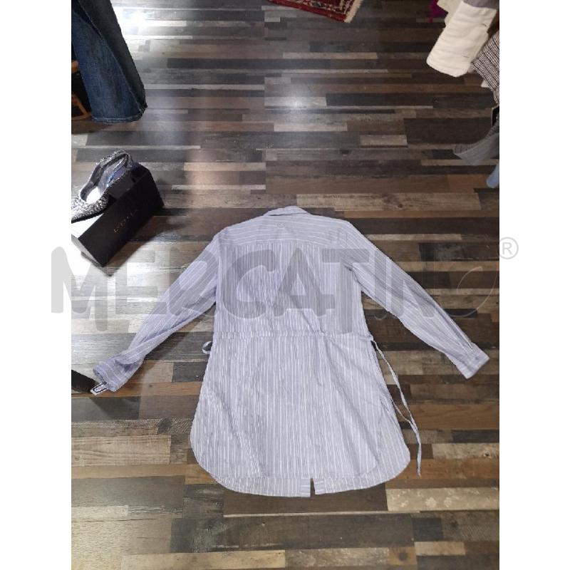 CAMICIA DONNA LUNGA AZZURRA RIGHINE LACCIO VITA  | Mercatino dell'Usato Montesilvano 3