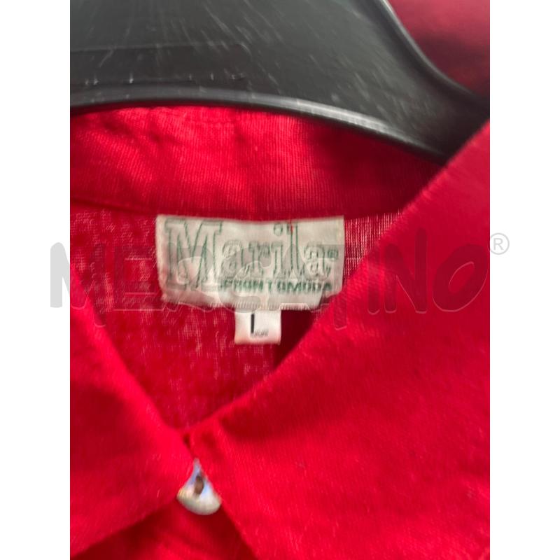CAMICIA DONNA MARILA ROSSA SMANICATA MISTO LINO | Mercatino dell'Usato Montesilvano 2