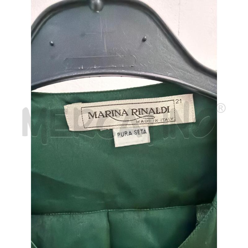 CAMICIA DONNA MARINA RINALDI VERDE SMERALDO BOTTONCINI DORATI | Mercatino dell'Usato Montesilvano 2