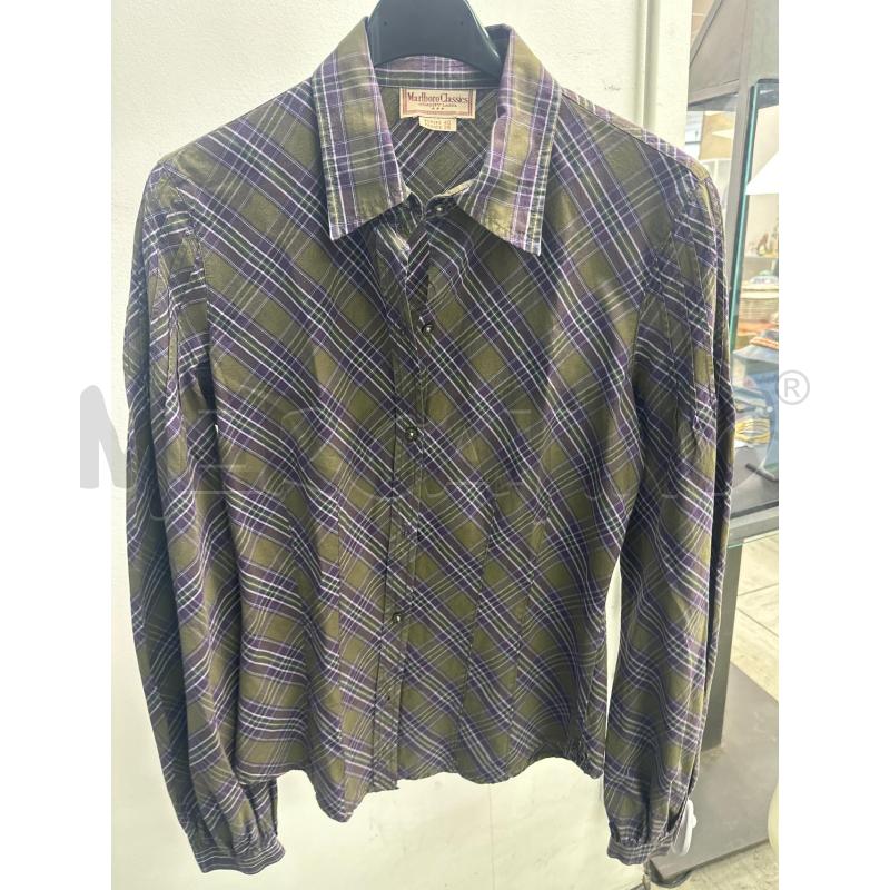 CAMICIA DONNA MARLBORO CLASSICS VIOLA QUADRETTATA MARRO | Mercatino dell'Usato Montesilvano 1