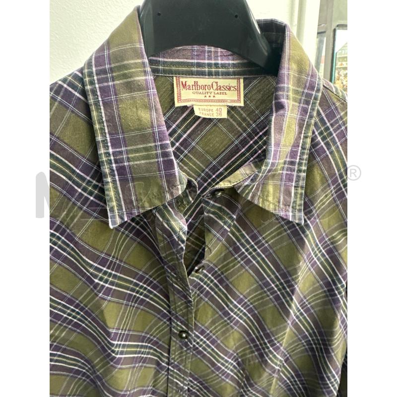 CAMICIA DONNA MARLBORO CLASSICS VIOLA QUADRETTATA MARRO | Mercatino dell'Usato Montesilvano 2