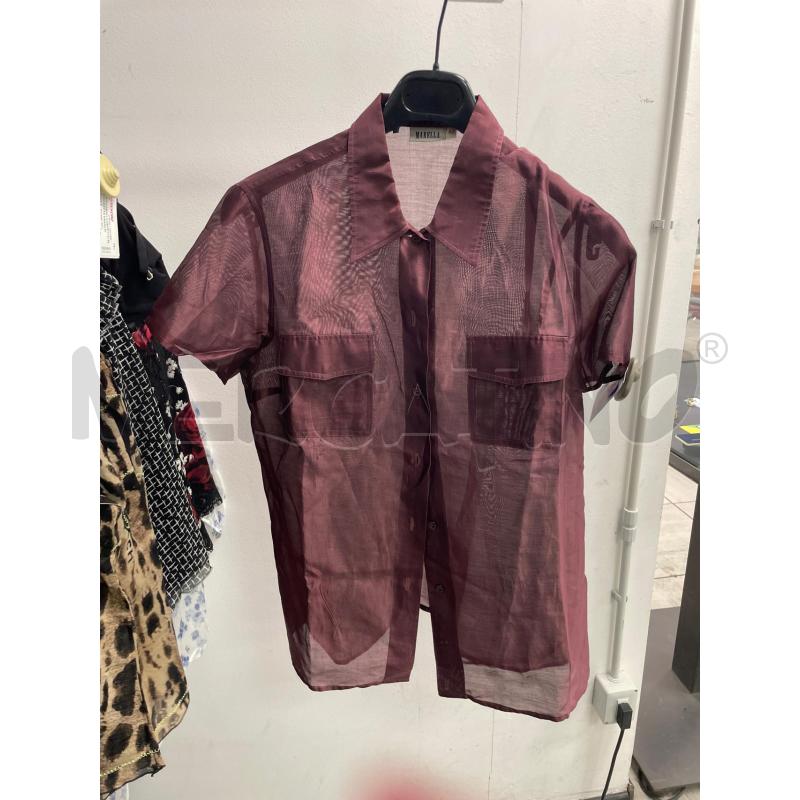 CAMICIA DONNA MEZZA MANICA MARELLA BORDEAUX VELATA | Mercatino dell'Usato Montesilvano 1