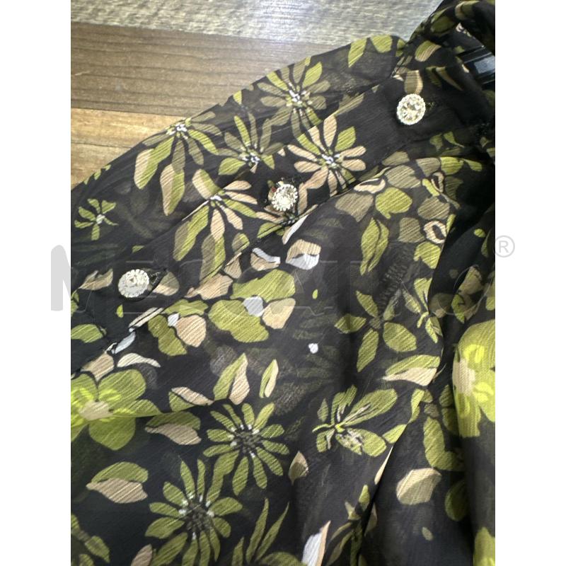 CAMICIA DONNA NICE&CHIC VELATA FIORI VERDI BEIGE | Mercatino dell'Usato Montesilvano 2