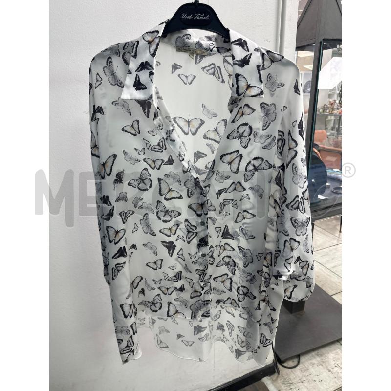 CAMICIA DONNA PATRIZIA PEPE BIANCA FARFALLE NERE | Mercatino dell'Usato Montesilvano 1